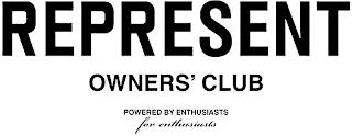 REPRESENT OWNERS' CLUB POWERED BY ENTHUSIASTS FOR ENTHUSIASTSIASTS FOR ENTHUSIASTS trademark