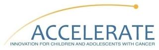 ACCELERATE INNOVATION FOR CHILDREN AND ADOLESCENTS WITH CANCER trademark