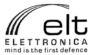 ELT ELETTRONICA MIND IS THE FIRST DEFENCE trademark