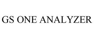 GS ONE ANALYZER trademark