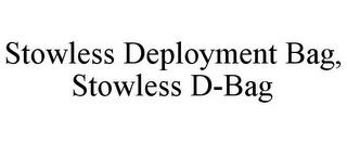 STOWLESS DEPLOYMENT BAG, STOWLESS D-BAG trademark