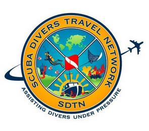 SCUBA DIVERS TRAVEL NETWORK SDTN ASSISTING DIVERS UNDER PRESSURE trademark