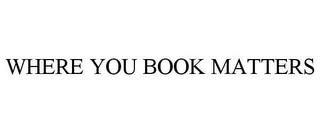 WHERE YOU BOOK MATTERS trademark