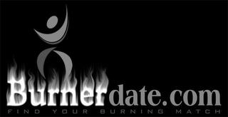 BURNERDATE.COM FIND YOUR BURNING MATCH trademark