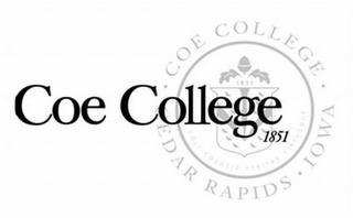 COE COLLEGE 1851 · COE COLLEGE · CEDAR RAPIDS · IOWA · COLL COENSIS VERITAS VIRTUSQUE trademark