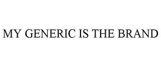 MY GENERIC IS THE BRAND trademark