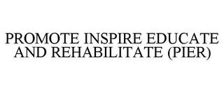 PROMOTE INSPIRE EDUCATE AND REHABILITATE(PIER) trademark