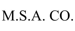 M.S.A. CO. trademark