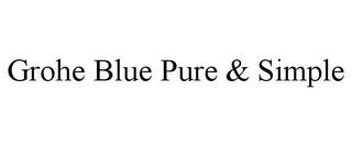 GROHE BLUE PURE & SIMPLE trademark