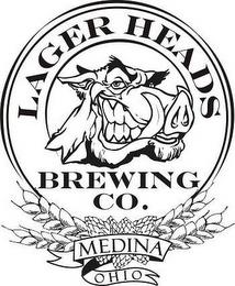 LAGER HEADS BREWING CO. MEDINA OHIO trademark