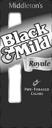 MIDDLETON'S BLACK & MILD ROYALE PIPE-TOBACCO CIGARS trademark