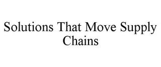 SOLUTIONS THAT MOVE SUPPLY CHAINS trademark