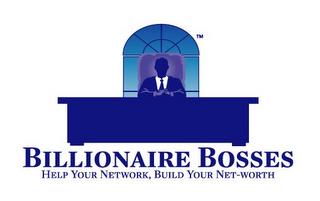 BILLIONAIRE BOSSES HELP YOUR NETWORK, BUILD YOUR NET-WORTH trademark