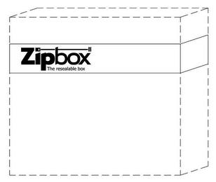 ZIPBOX THE RESEALABLE BOX trademark