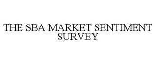 THE SBA MARKET SENTIMENT SURVEY trademark