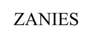 ZANIES trademark