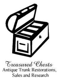 TREASURED CHESTS ANTIQUE TRUNK RESTORATIONS, SALES AND RESEARCH trademark