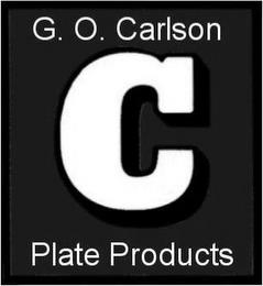 G.O. CARLSON C PLATE PRODUCTS trademark