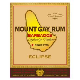 MAP OF THE ISLAND OF BARBADOS MOUNT GAY RUM BARBADOS PERFECTED BY TRADITION SINCE 1703 ECLIPSE PRODUCT OF BARBADOS PRODUCED, BLENDED AND EXPORTED BY MOUNT GAY DISTILLERIES LIMITED BRANDONS, ST. MICHAEL, BARBADOS, WEST INDIES MC trademark