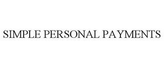 SIMPLE PERSONAL PAYMENTS trademark