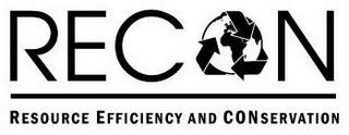 RECON RESOURCE EFFICIENCY AND CONSERVATION trademark