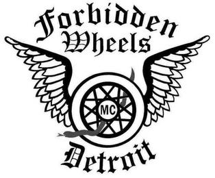 FORBIDDEN WHEELS DETROIT MC trademark