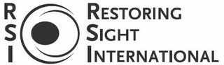 RSI RESTORING SIGHT INTERNATIONAL trademark