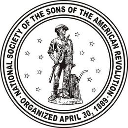 NATIONAL SOCIETY OF THE SONS OF THE AMERICAN REVOLUTION ORGANIZED APRIL 30, 1889 trademark