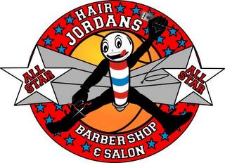 HAIR JORDANS ALL STAR ALL STAR BARBERSHOP & SALON trademark