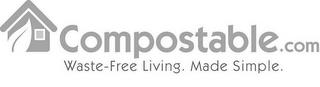 COMPOSTABLE.COM WASTE-FREE LIVING. MADE SIMPLE. trademark