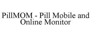 PILLMOM - PILL MOBILE AND ONLINE MONITOR trademark