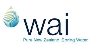 WAI PURE NEW ZEALAND SPRING WATER trademark