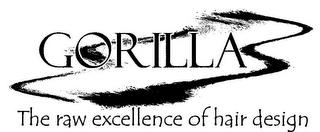 GORILLA THE RAW EXCELLENCE OF HAIR DESIGN trademark