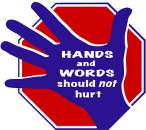 HANDS AND WORDS SHOULD NOT HURT trademark