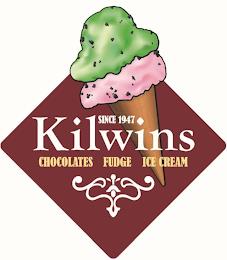 SINCE 1947 KILWINS CHOCOLATES FUDGE ICE CREAM trademark