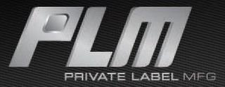 PLM PRIVATE LABEL MFG trademark