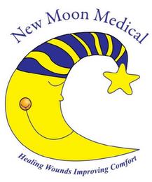 NEW MOON MEDICAL HEALING WOUNDS IMPROVING COMFORT trademark