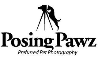 POSING PAWZ PREFURRED PET PHOTOGRAPHY trademark