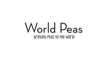 WORLD PEAS BRINGING PEAS TO THE WORLD trademark