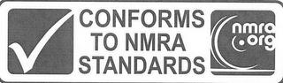 CONFORMS TO NMRA STANDARDS NMRA.ORG trademark