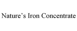 NATURE'S IRON CONCENTRATE trademark