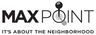 MAXPOINT IT'S ABOUT THE NEIGHBORHOOD trademark