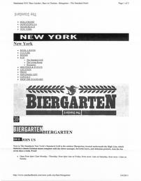 THE STANDARD BIERGARTEN trademark