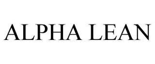 ALPHA LEAN trademark