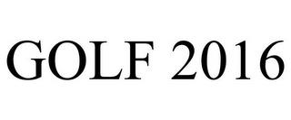 GOLF 2016 trademark