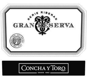 SERIE RIBERAS GRAN RESERVA VIÑA CONCHA Y TORO - SERIE RIBERAS - CHILE - CONCHA Y TORO DESDE 1883 trademark