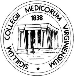 SIGILLUM COLLEGII MEDICORUM VIRGINIENSIUM 1838 trademark