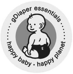 GDIAPER ESSENTIALS HAPPY BABY · HAPPY PLANET trademark