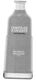 HP QUINTA DE S.VICENTE AZEITE VIRGEM EXTRA HERDEIROS PASSANHA 1738 trademark