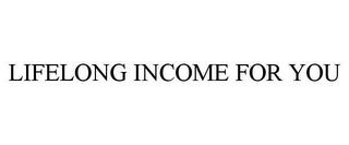 LIFELONG INCOME FOR YOU trademark